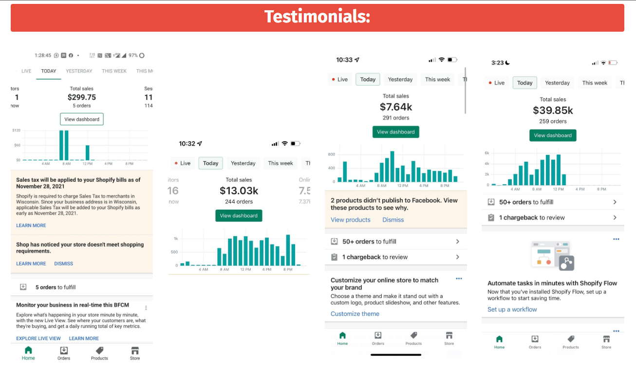 Ecom Revolution testimonials Ecom Revolution testimonials